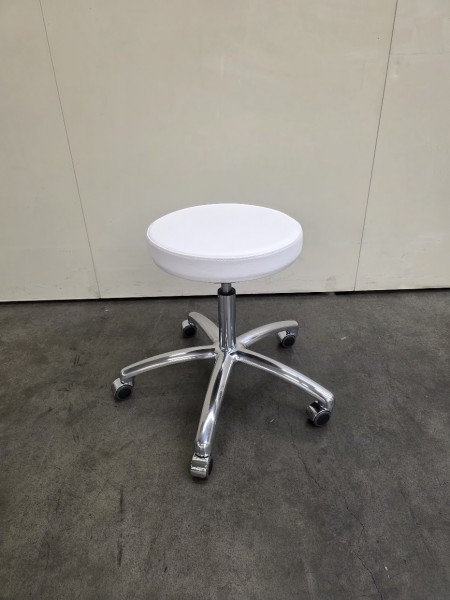 Hocker mit rundem Sitz, Weiss H79