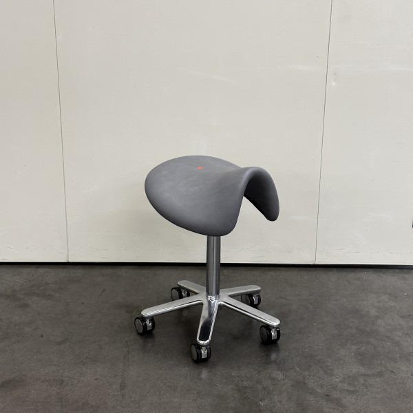 Sattelsitz-Hocker anatomisch Large, Platin H3