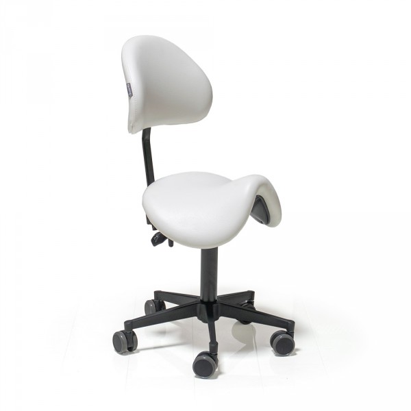Sattelsitz-Stuhl anatomisch small mit kleiner Basis, schwarz
